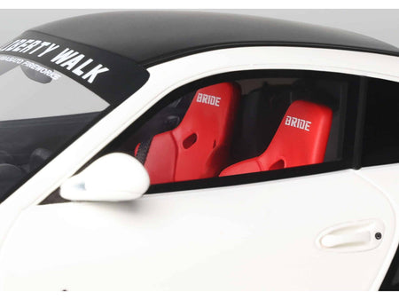 2024 Porsche 911 Turbo LB-Works White with Black Top 1/18 Model Car by GT Spirit-GT Spirit-ModelCars.com
