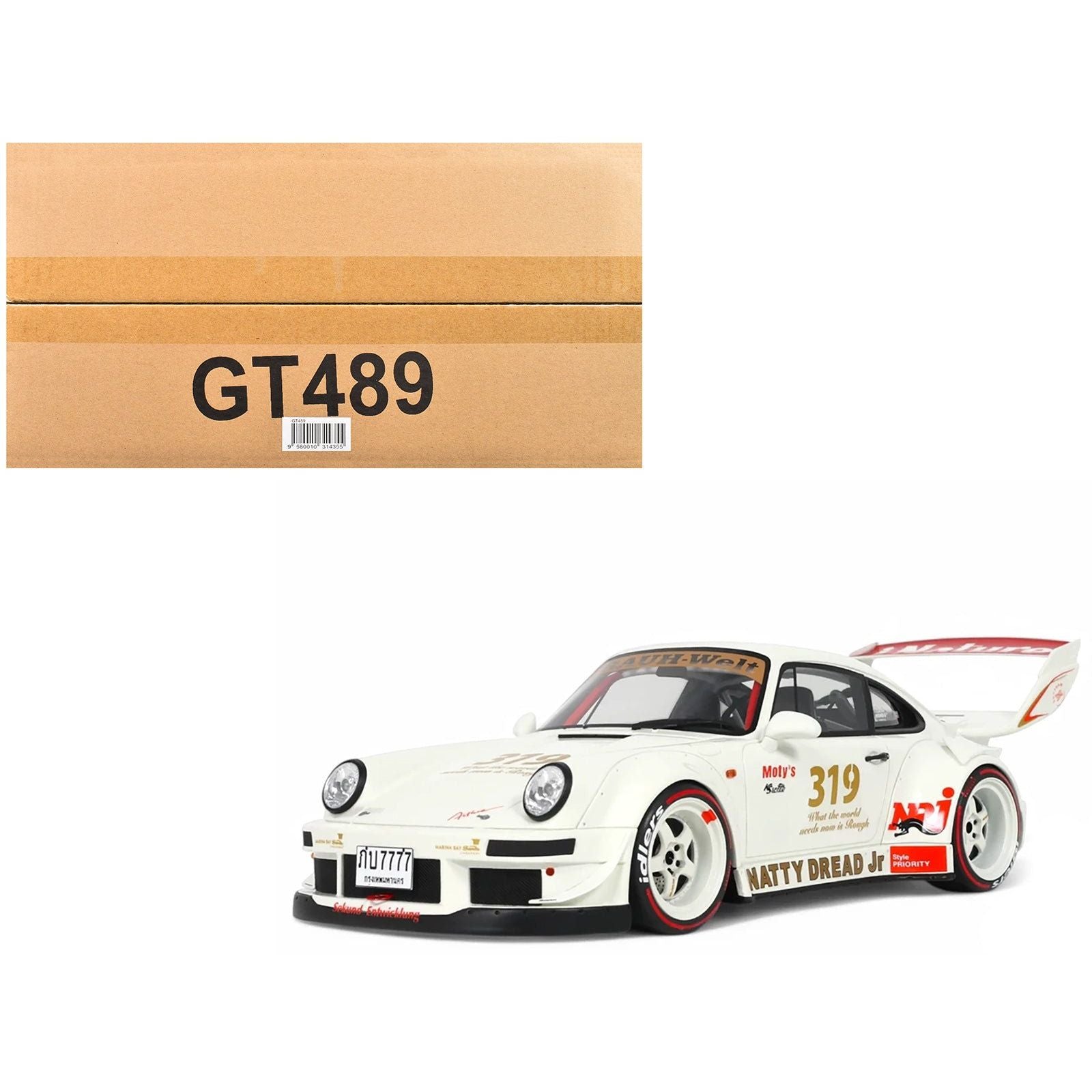 2024 Porsche RWB 964 "Natty Dread Junior" White with Graphics 1/18 Model Car by GT Spirit - GT Spirit - ModelCars.com