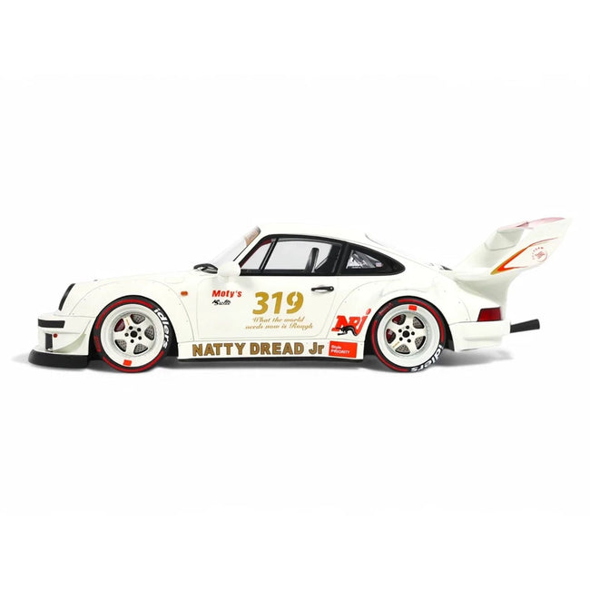 2024 Porsche RWB 964 "Natty Dread Junior" White with Graphics 1/18 Model Car by GT Spirit-GT Spirit-ModelCars.com