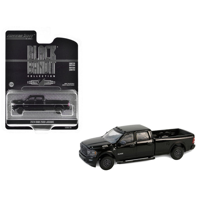 2024 Ram 2500 Laramie Pickup Truck Black "Black Bandit" Series 29 1/64 Diecast Model Car by Greenlight - Greenlight - ModelCars.com