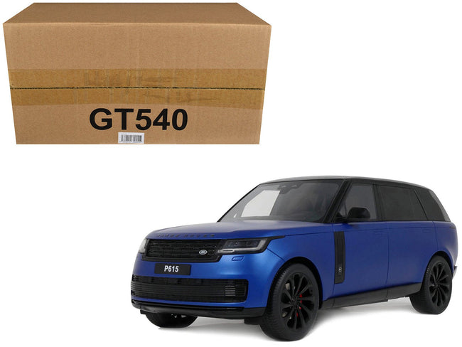 2024 Range Rover P615 SV Blue Metallic with Black Top 1/18 Model Car by GT Spirit-GT Spirit-ModelCars.com