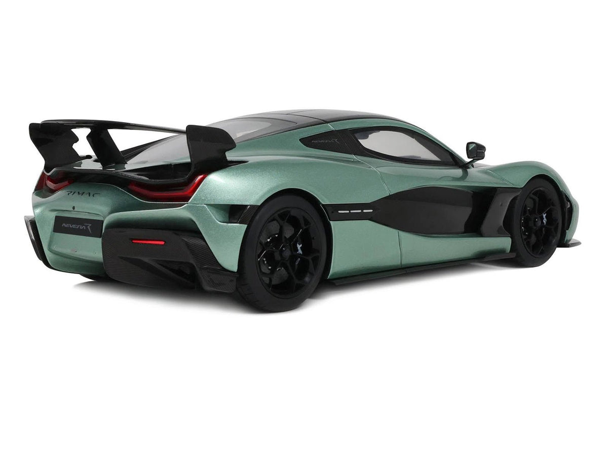 2024 Rimac Nevera R Green Metallic with Black Top 1/18 Model Car by GT Spirit-GT Spirit-ModelCars.com