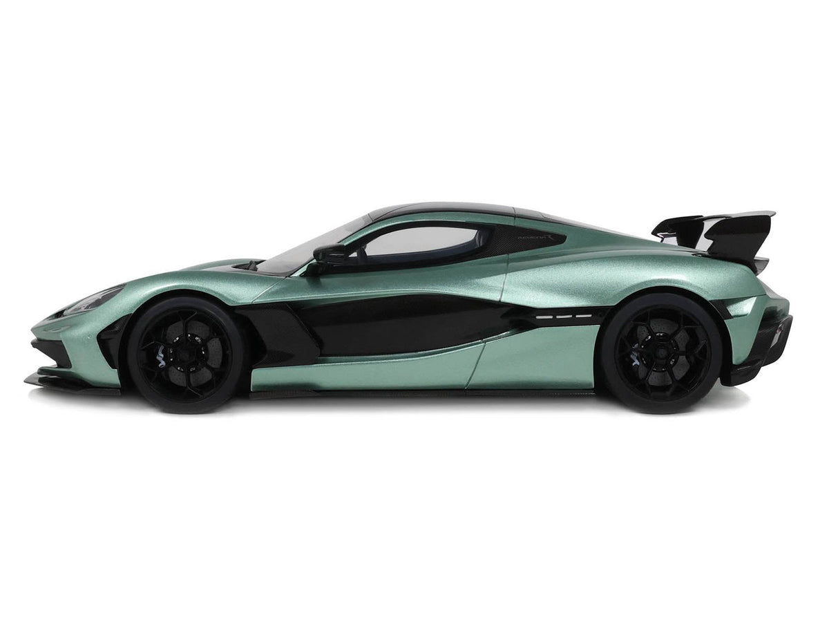2024 Rimac Nevera R Green Metallic with Black Top 1/18 Model Car by GT Spirit-GT Spirit-ModelCars.com