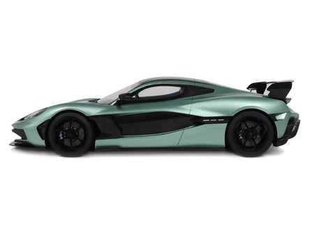 2024 Rimac Nevera R Green Metallic with Black Top 1/18 Model Car by GT Spirit-GT Spirit-ModelCars.com