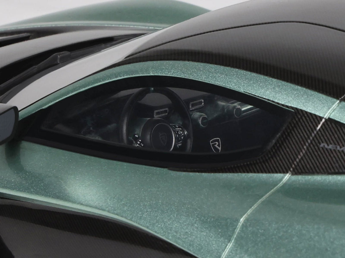 2024 Rimac Nevera R Green Metallic with Black Top 1/18 Model Car by GT Spirit-GT Spirit-ModelCars.com