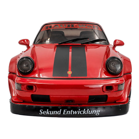 2024 RWB Bodykit "Taikano Kaishin" Red with Black Stripes 1/18 Diecast Model Car by Solido-Solido-ModelCars.com
