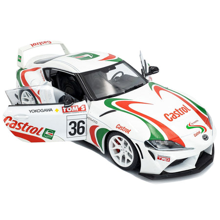 2024 Toyota GR Supra #36 "Toyota Racing Tribute" White with Green and Red Graphics 1/18 Diecast Model Car by Solido-Solido-ModelCars.com