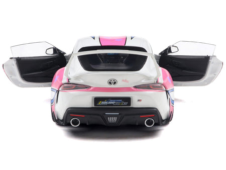 2024 Toyota GR Supra "Itasha" White with Graphics "StreetFighters" 1/18 Diecast Model Car by Solido-Solido-ModelCars.com