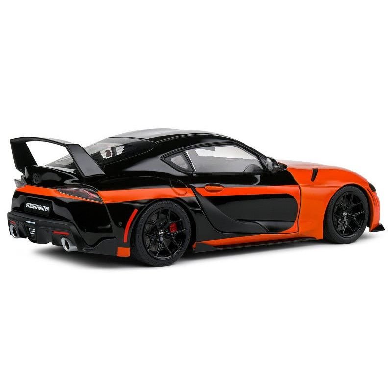 2024 Toyota GR Supra "StreetFighter" Orange and Black 1/18 Diecast Model Car by Solido-Solido-ModelCars.com