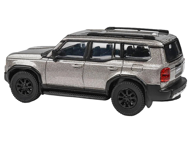 2024 Toyota Land Cruiser 250 Prado Meteor Shower Silver Metallic 1/64 Diecast Model Car by Paragon Models-Paragon-ModelCars.com