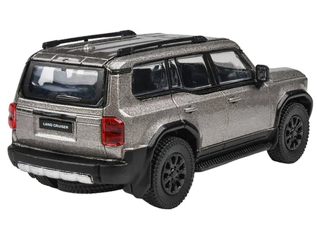 2024 Toyota Land Cruiser 250 Prado Meteor Shower Silver Metallic 1/64 Diecast Model Car by Paragon Models-Paragon-ModelCars.com