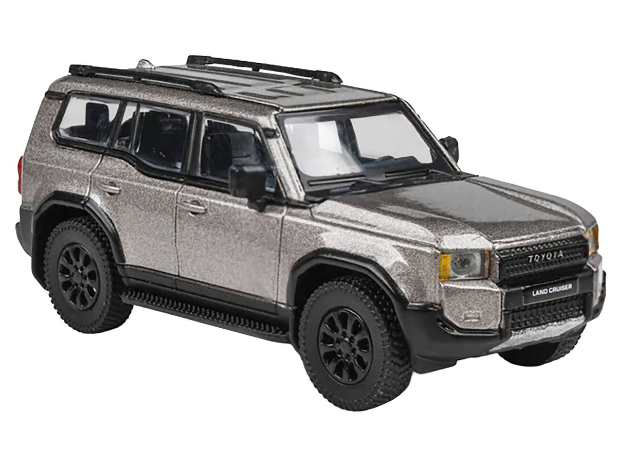 2024 Toyota Land Cruiser 250 Prado Meteor Shower Silver Metallic 1/64 Diecast Model Car by Paragon Models-Paragon-ModelCars.com
