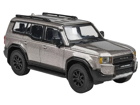2024 Toyota Land Cruiser 250 Prado Meteor Shower Silver Metallic 1/64 Diecast Model Car by Paragon Models-Paragon-ModelCars.com
