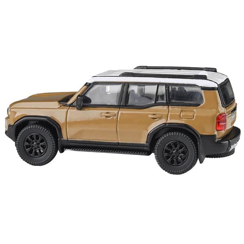 2024 Toyota Land Cruiser 250 Prado Trail Dust Beige with White Top 1/64 Diecast Model Car by Paragon Models - Paragon - ModelCars.com