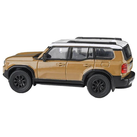 2024 Toyota Land Cruiser 250 Prado Trail Dust Beige with White Top 1/64 Diecast Model Car by Paragon Models - Paragon - ModelCars.com