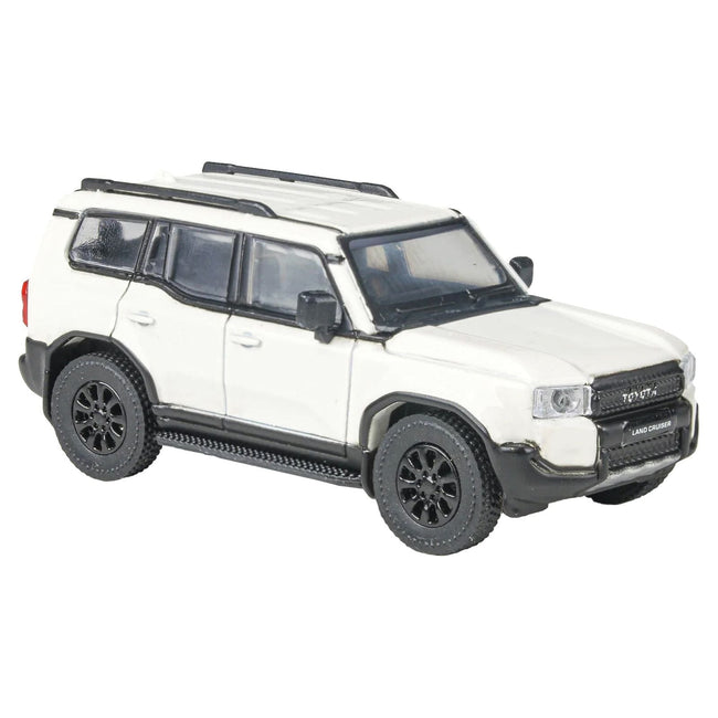 2024 Toyota Land Cruiser 250 Prado White Ice Cap 1/64 Diecast Model Car by Paragon Models-Paragon-ModelCars.com
