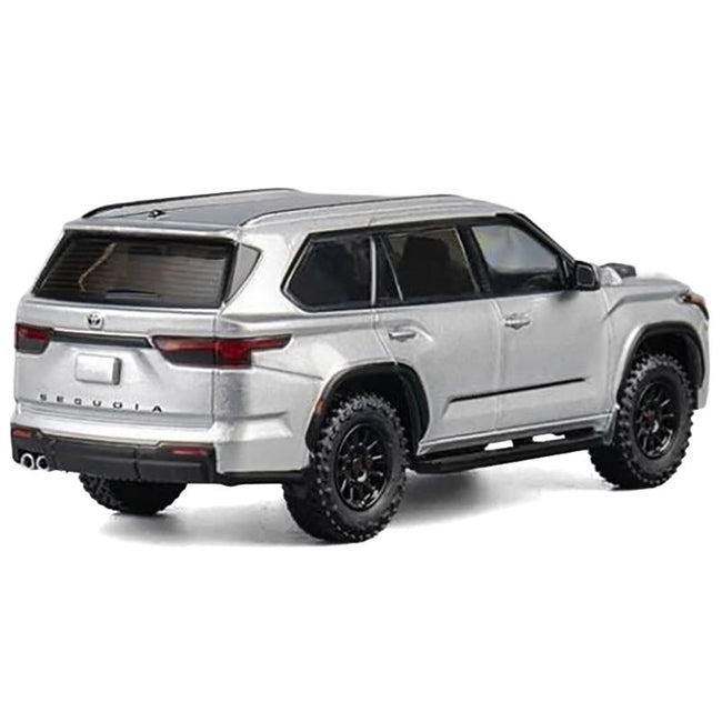 2024 Toyota Sequoia Silver Metallic 1/64 Diecast Model Car by CM Model-CM Models-ModelCars.com