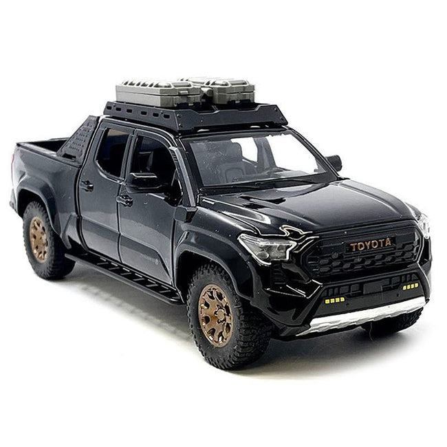 2024 Toyota Tacoma Trailhunter Edition Pickup Truck Black 1/24 Diecast Model Car - Kingstoy - ModelCars.com