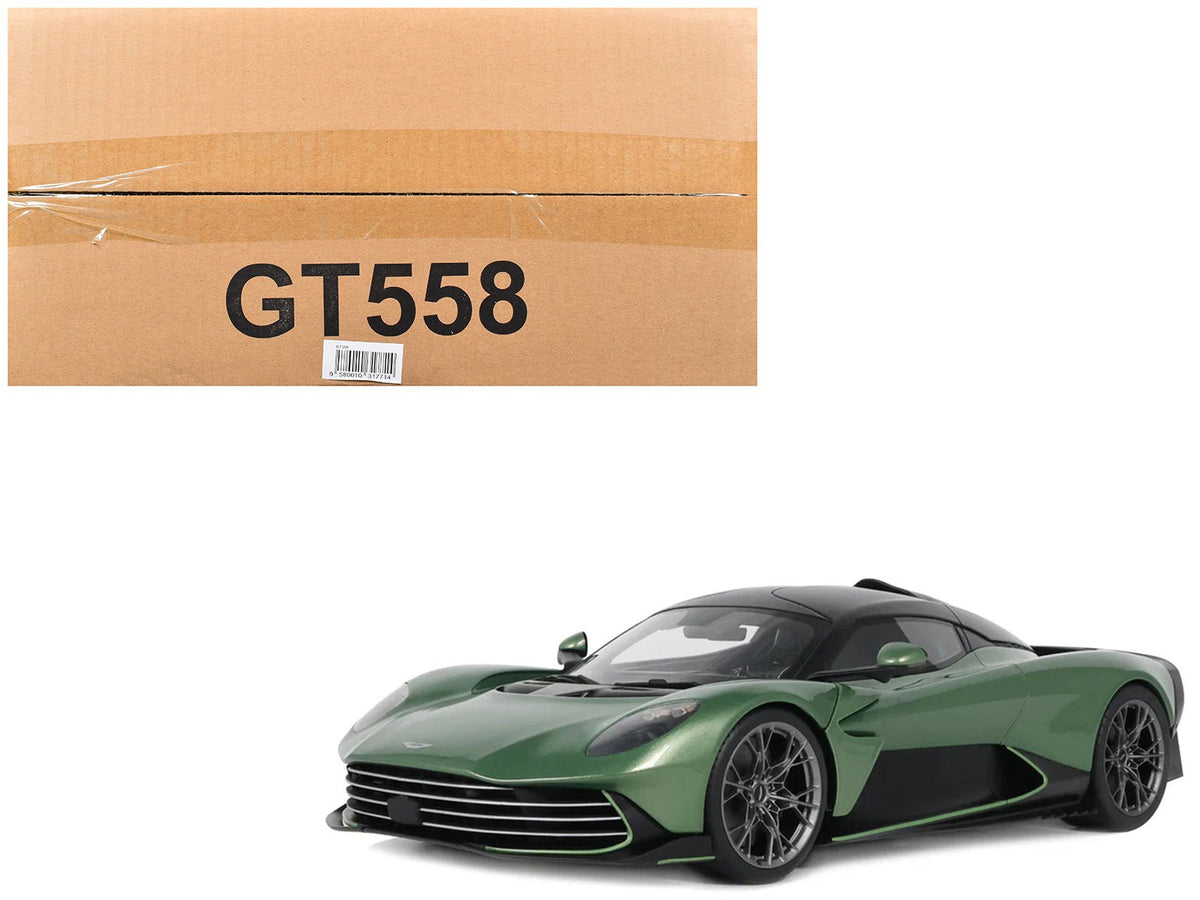 2025 Aston Martin Valhalla Green Metallic with Black Top 1/18 Model Car by GT Spirit-GT Spirit-ModelCars.com