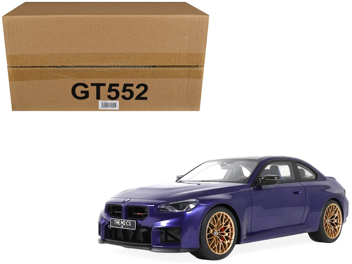 2025 BMW M2 CS Blue Metallic with Black Top 1/18 Model Car by GT Spirit-GT Spirit-ModelCars.com