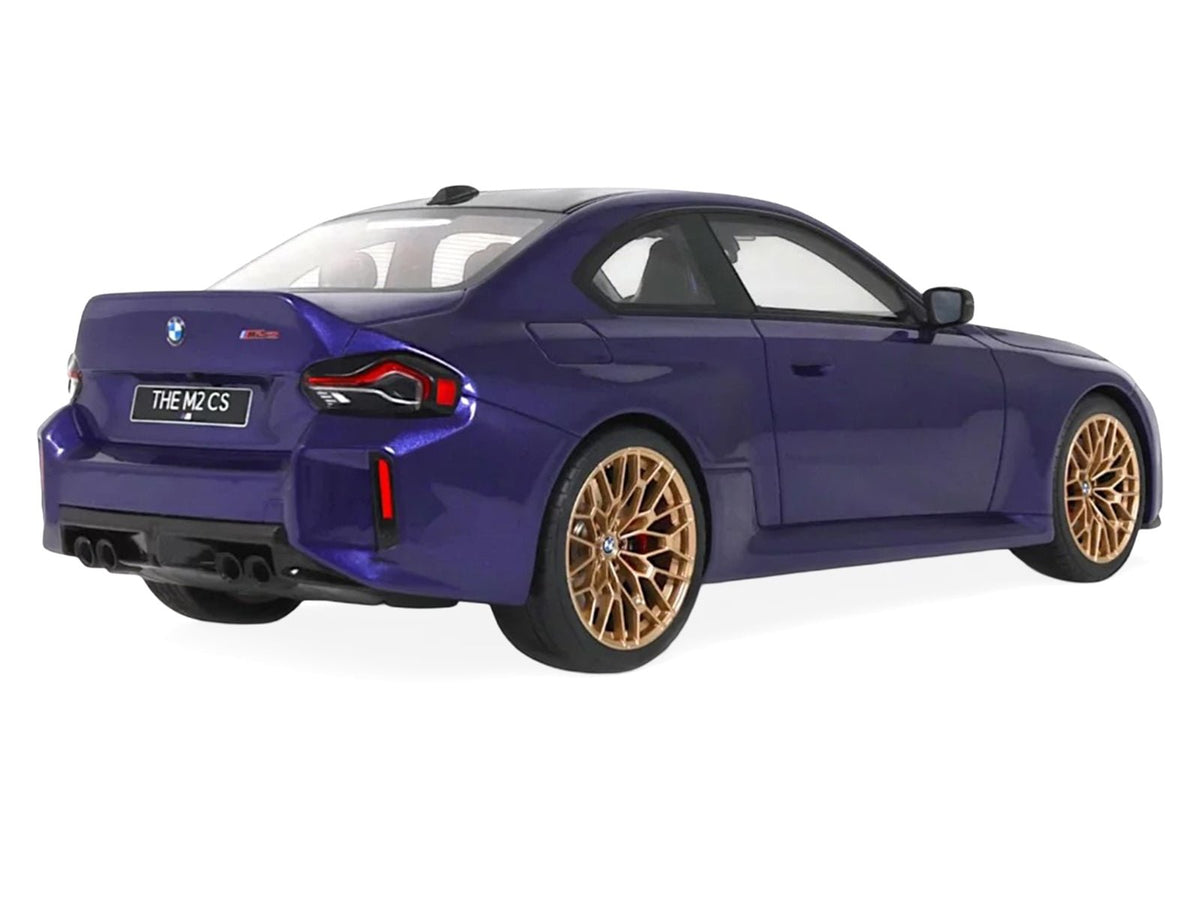 2025 BMW M2 CS Blue Metallic with Black Top 1/18 Model Car by GT Spirit-GT Spirit-ModelCars.com