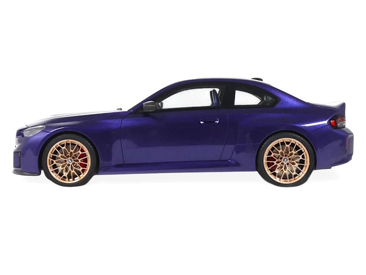 2025 BMW M2 CS Blue Metallic with Black Top 1/18 Model Car by GT Spirit-GT Spirit-ModelCars.com
