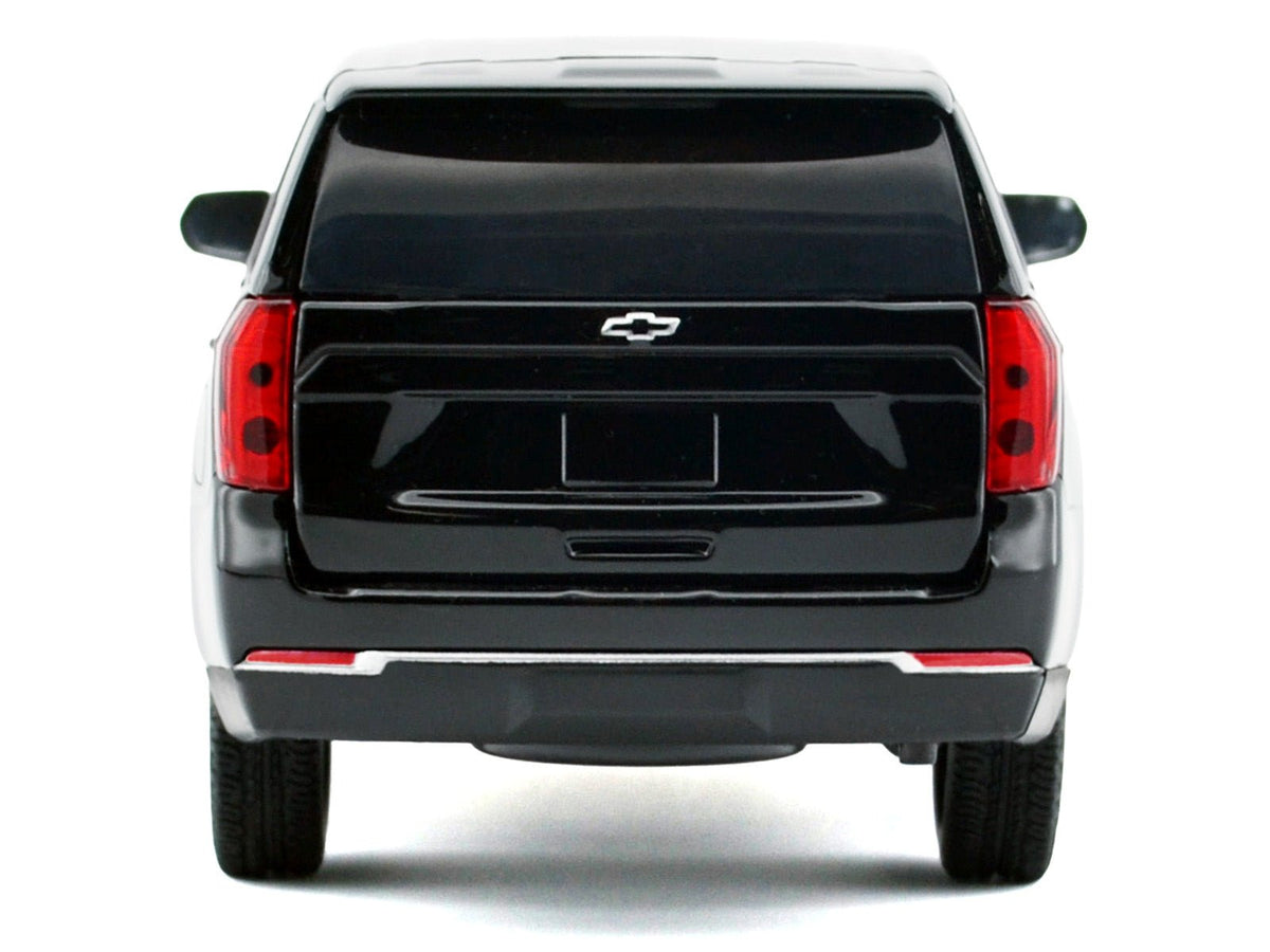 2025 Chevrolet Tahoe PPV Black and White "Custom Builder's Kit - Law Enforcement and Public Service" Series 1/24 Diecast Model Car by Motormax-Motormax-ModelCars.com