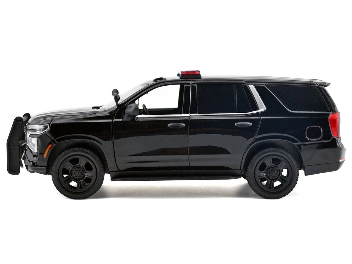 2025 Chevrolet Tahoe PPV Black "Custom Builder's Kit - Law Enforcement and Public Service" Series 1/24 Diecast Model Car by Motormax-Motormax-ModelCars.com