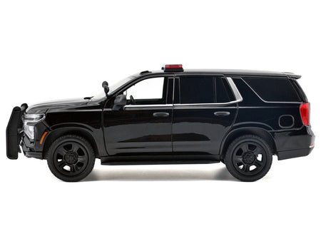 2025 Chevrolet Tahoe PPV Black "Custom Builder's Kit - Law Enforcement and Public Service" Series 1/24 Diecast Model Car by Motormax-Motormax-ModelCars.com