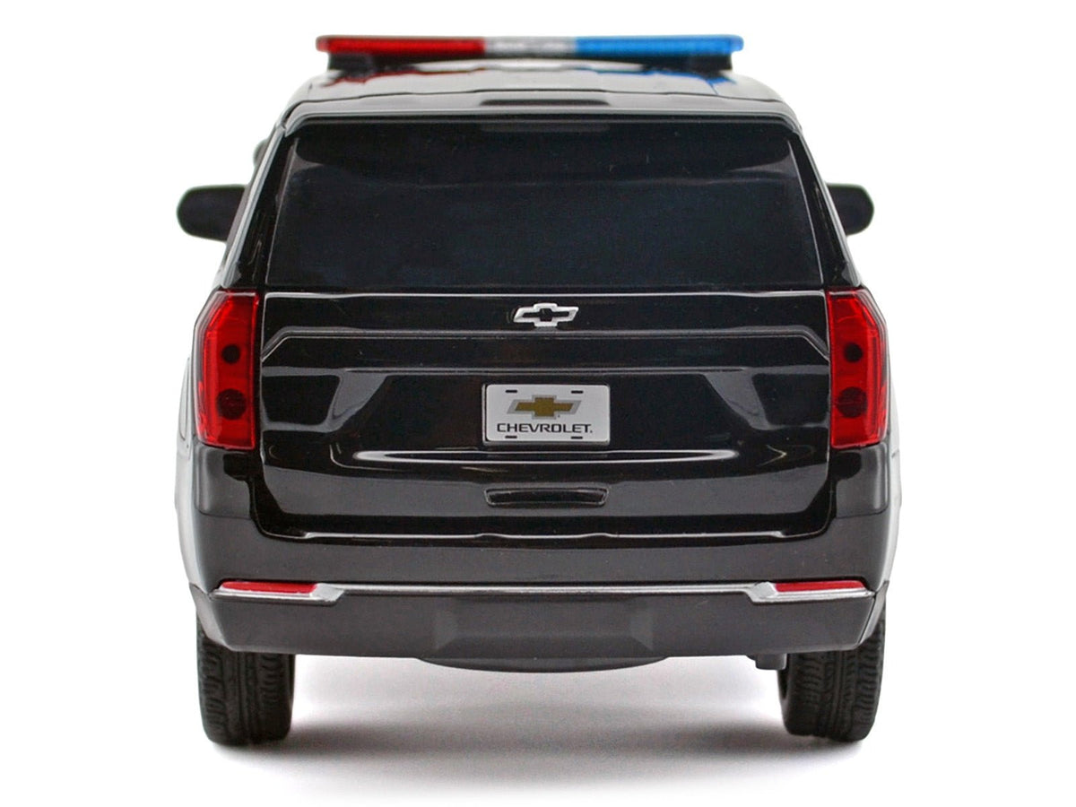 2025 Chevrolet Tahoe PPV Black "Custom Builder's Kit - Law Enforcement and Public Service" Series 1/24 Diecast Model Car by Motormax-Motormax-ModelCars.com