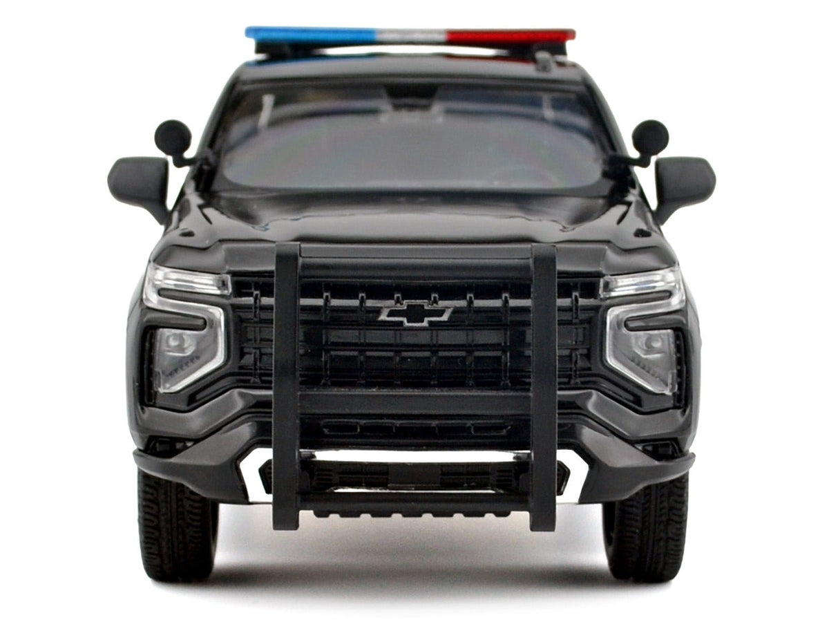 2025 Chevrolet Tahoe PPV Black "Custom Builder's Kit - Law Enforcement and Public Service" Series 1/24 Diecast Model Car by Motormax-Motormax-ModelCars.com