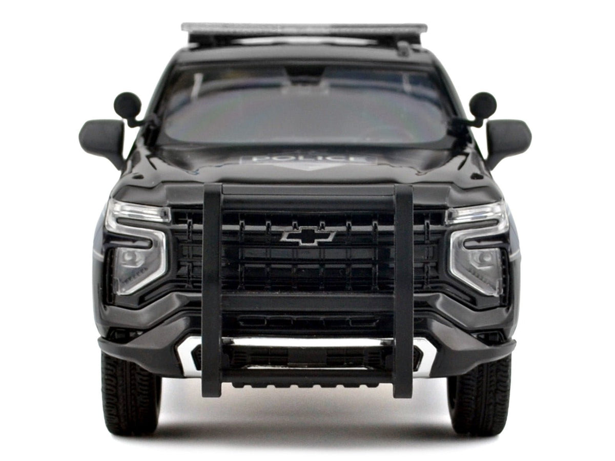 2025 Chevrolet Tahoe PPV "General Motors Police" Black "Custom Builder's Kit - Law Enforcement and Public Service" Series 1/24 Diecast Model Car by Motormax-Motormax-ModelCars.com