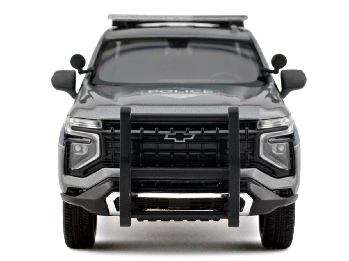 2025 Chevrolet Tahoe PPV "General Motors Police" Gray Metallic "Custom Builder's Kit - Law Enforcement and Public Service" Series 1/24 Diecast Model Car by Motormax-Motormax-ModelCars.com