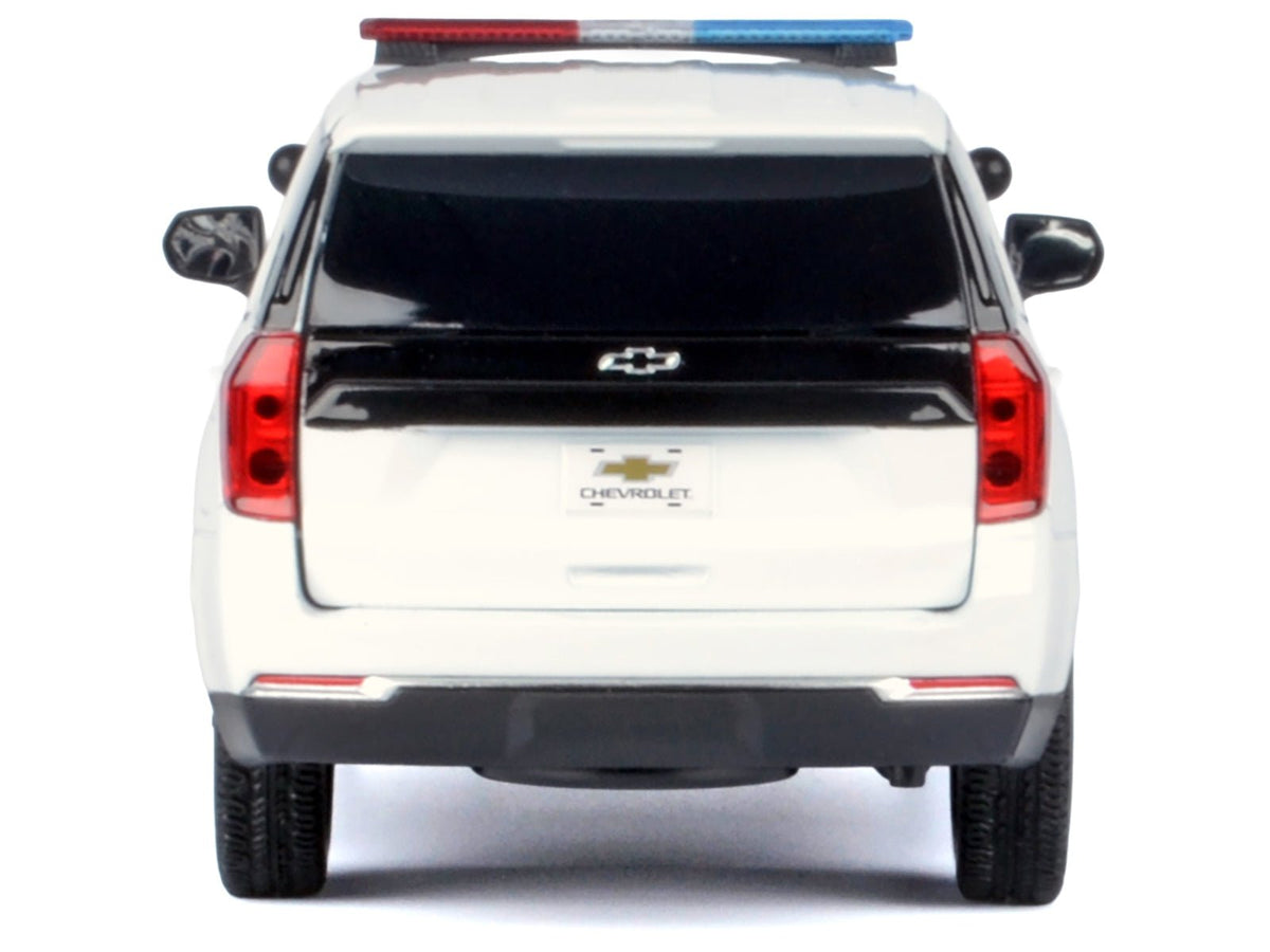 2025 Chevrolet Tahoe PPV White "Custom Builder's Kit - Law Enforcement and Public Service" Series 1/24 Diecast Model Car by Motormax-Motormax-ModelCars.com