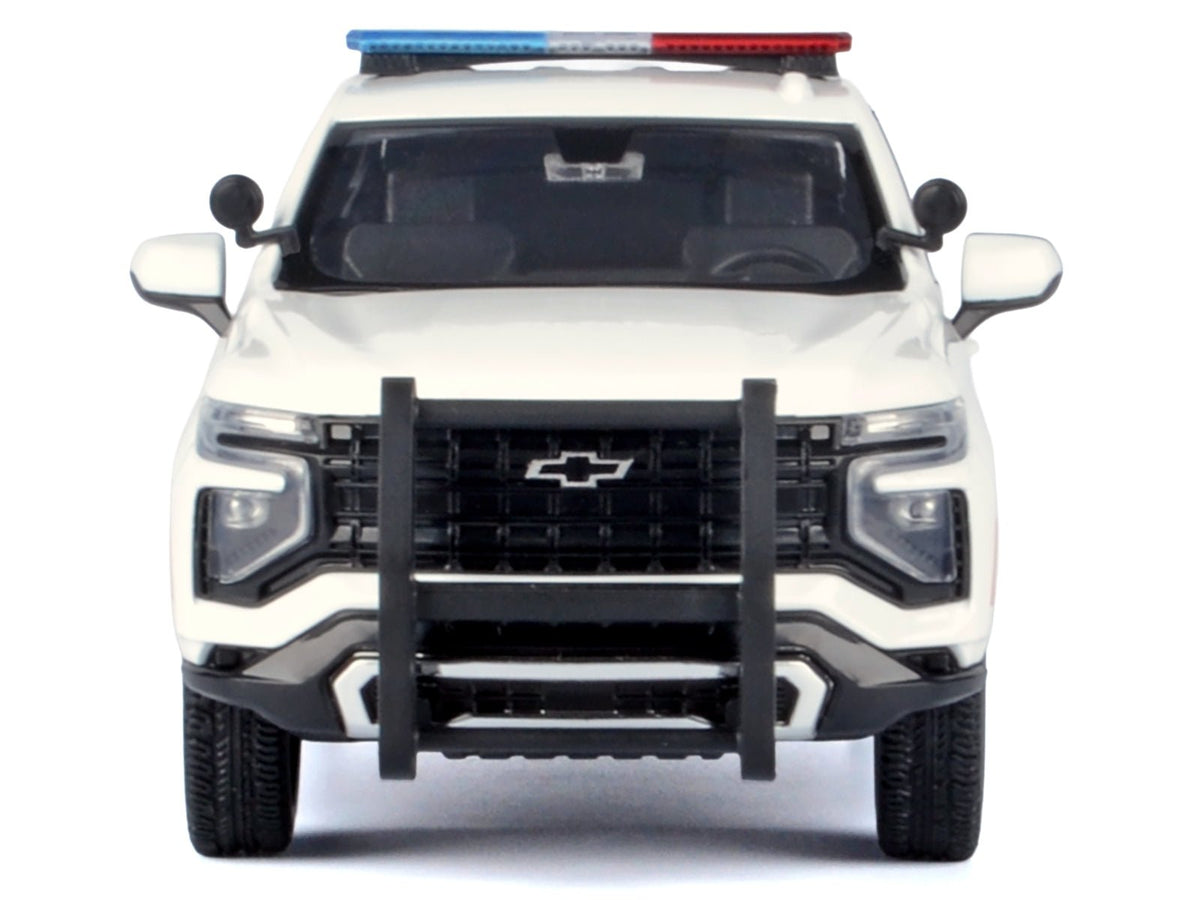 2025 Chevrolet Tahoe PPV White "Custom Builder's Kit - Law Enforcement and Public Service" Series 1/24 Diecast Model Car by Motormax-Motormax-ModelCars.com