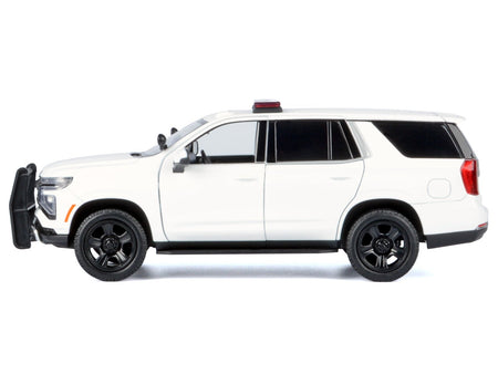 2025 Chevrolet Tahoe PPV White "Custom Builder's Kit - Law Enforcement and Public Service" Series 1/24 Diecast Model Car by Motormax-Motormax-ModelCars.com