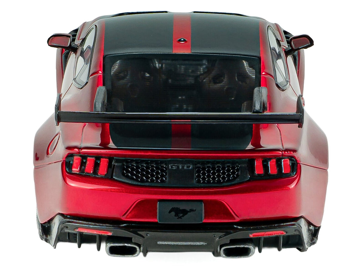 2025 Ford Mustang GTD Chroma Flame Red Metallic with Black Stripes 1/43 Diecast Model Car by Solido-Solido-ModelCars.com