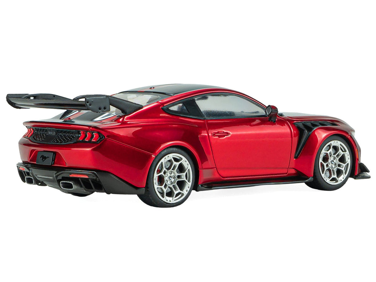 2025 Ford Mustang GTD Chroma Flame Red Metallic with Black Stripes 1/43 Diecast Model Car by Solido-Solido-ModelCars.com