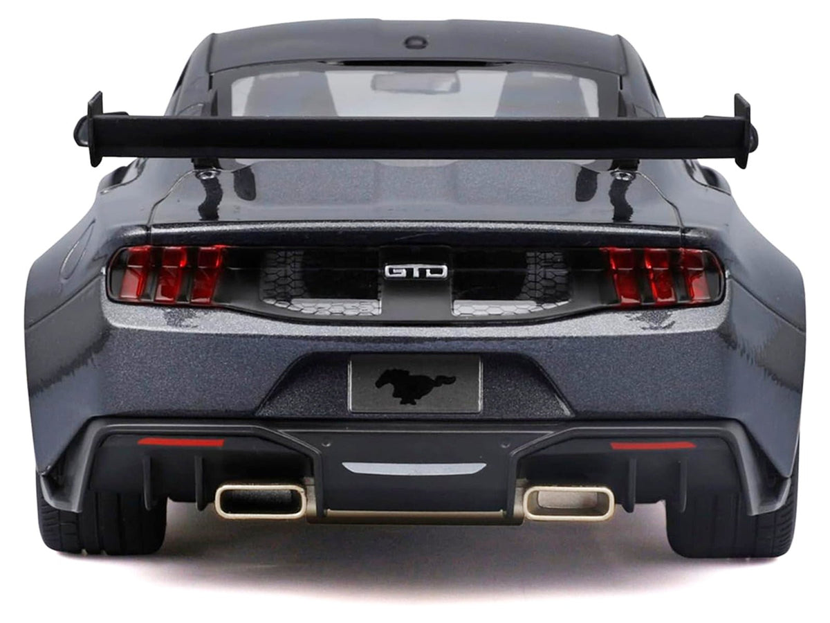 2025 Ford Mustang GTD Dark Gray Metallic with Black Top "Special Edition" Series 1/18 Diecast Model Car by Maisto-Maisto-ModelCars.com