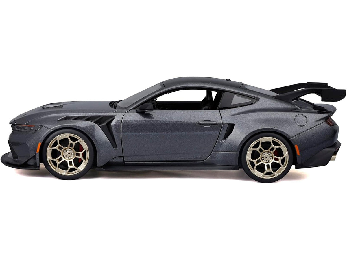 2025 Ford Mustang GTD Dark Gray Metallic with Black Top "Special Edition" Series 1/18 Diecast Model Car by Maisto-Maisto-ModelCars.com
