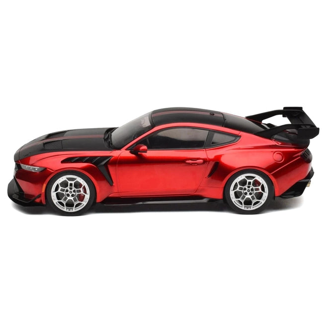 2025 Ford Mustang GTD Dark Red Metallic with Carbon Stripes "Limited Edition" Series 1/18 Diecast Model Car by IXO Models-IXO-ModelCars.com