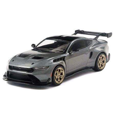 2025 Ford Mustang GTD Gray Metallic with Black Top 1/43 Diecast Model by IXO Models-IXO-ModelCars.com