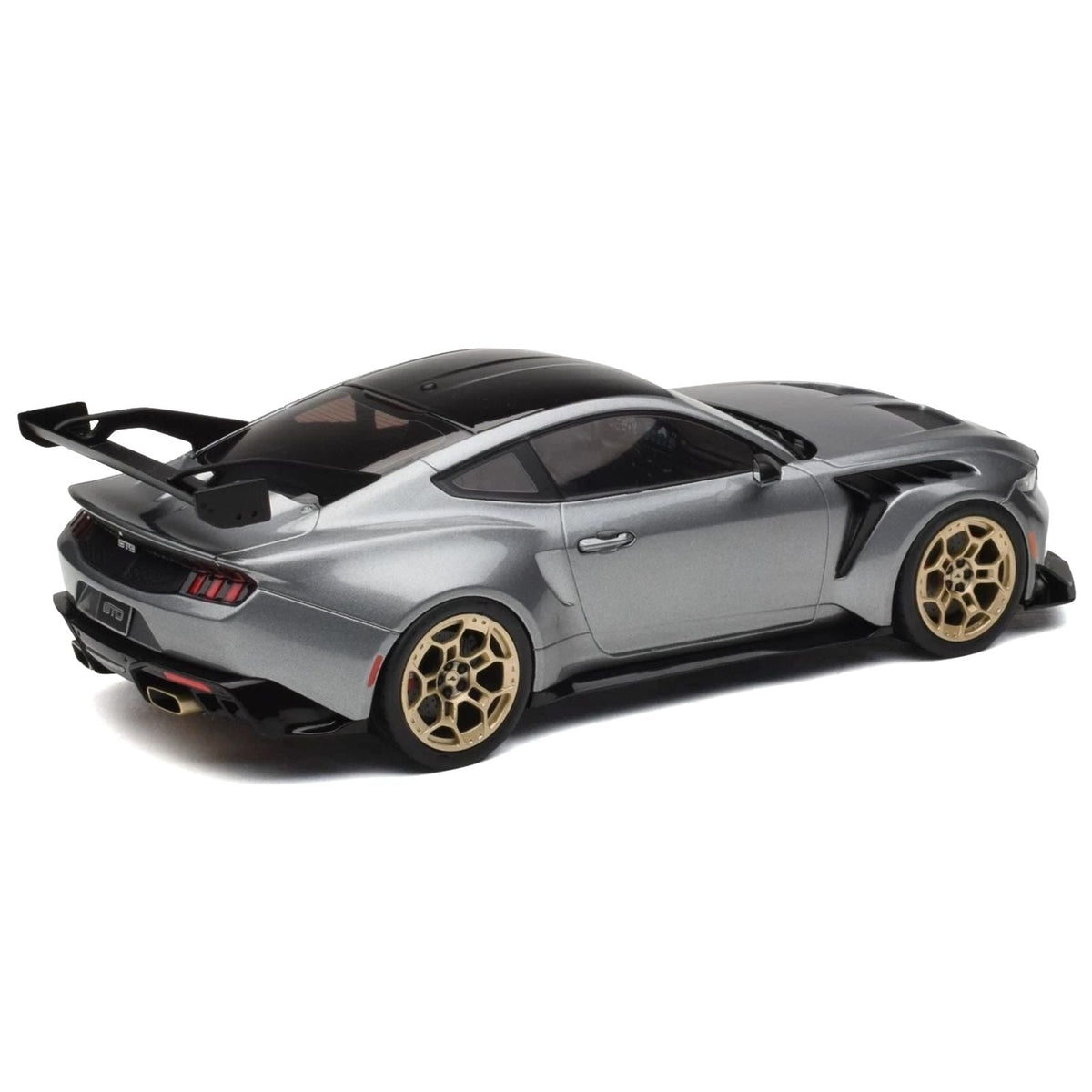 2025 Ford Mustang GTD Gray Metallic with Black Top "Limited Edition" Series 1/18 Diecast Model Car by IXO Models-IXO-ModelCars.com