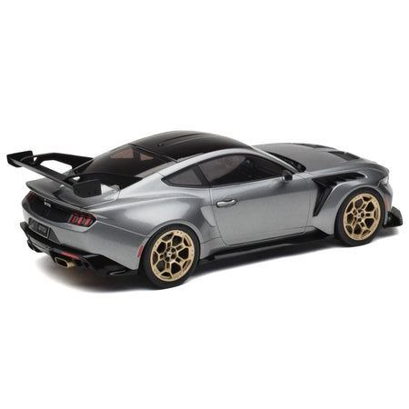 2025 Ford Mustang GTD Gray Metallic with Black Top "Limited Edition" Series 1/18 Diecast Model Car by IXO Models-IXO-ModelCars.com