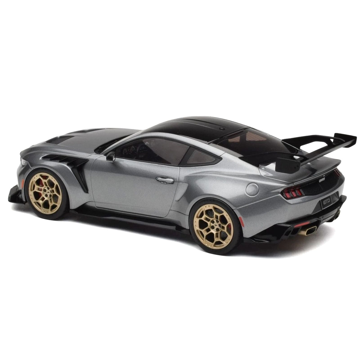 2025 Ford Mustang GTD Gray Metallic with Black Top "Limited Edition" Series 1/18 Diecast Model Car by IXO Models-IXO-ModelCars.com