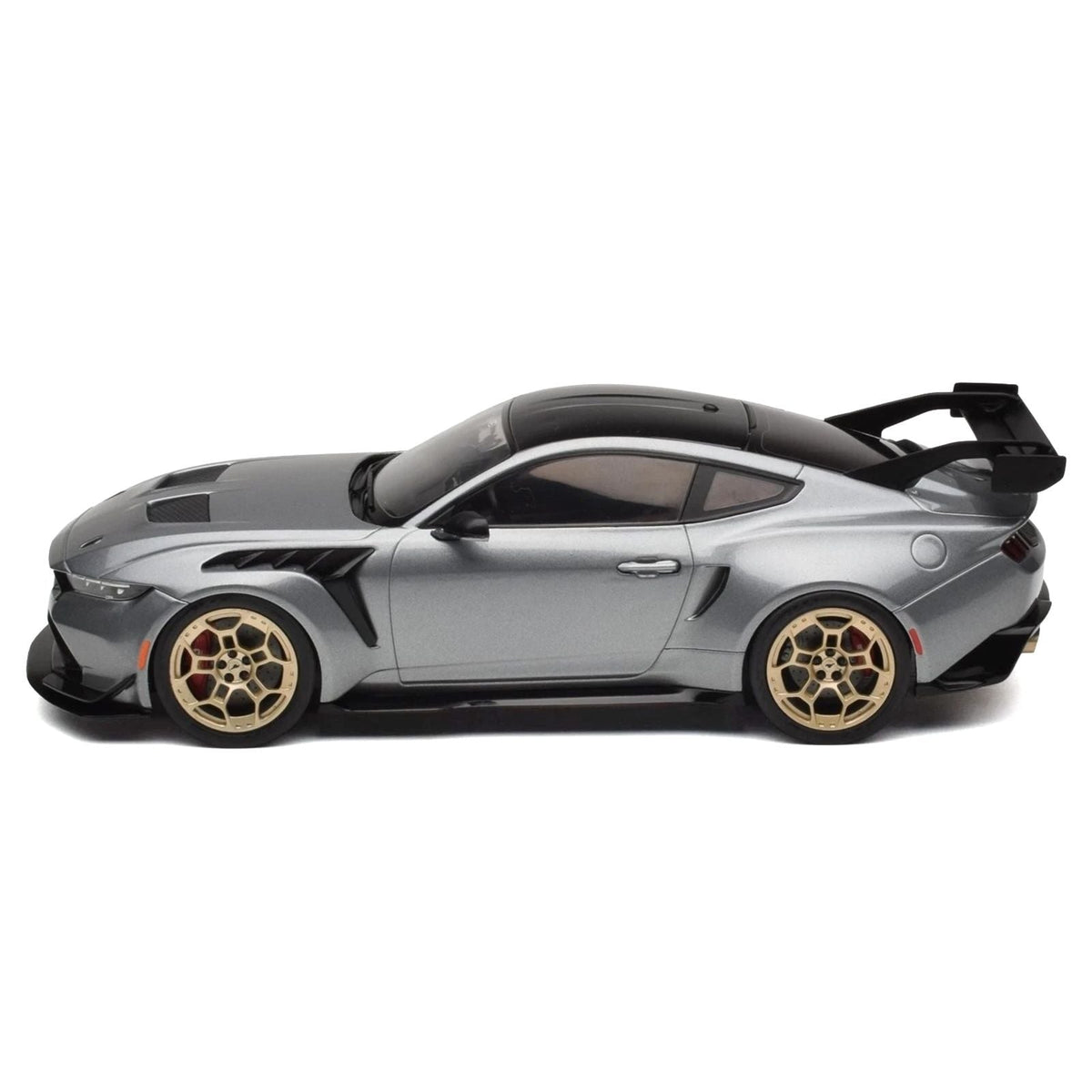 2025 Ford Mustang GTD Gray Metallic with Black Top "Limited Edition" Series 1/18 Diecast Model Car by IXO Models-IXO-ModelCars.com