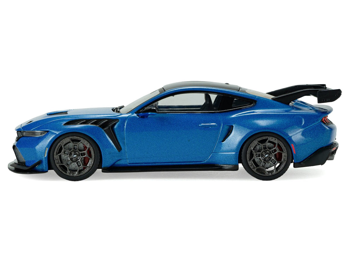 2025 Ford Mustang GTD Indulgent Blue Metallic with Black Top 1/43 Diecast Model Car by Solido-Solido-ModelCars.com