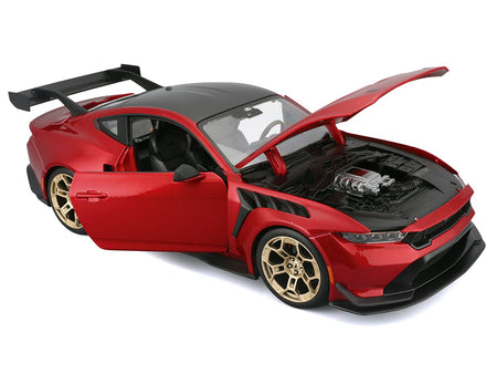 2025 Ford Mustang GTD Red Metallic with Black Top "Special Edition" Series 1/18 Diecast Model Car by Maisto-Maisto-ModelCars.com