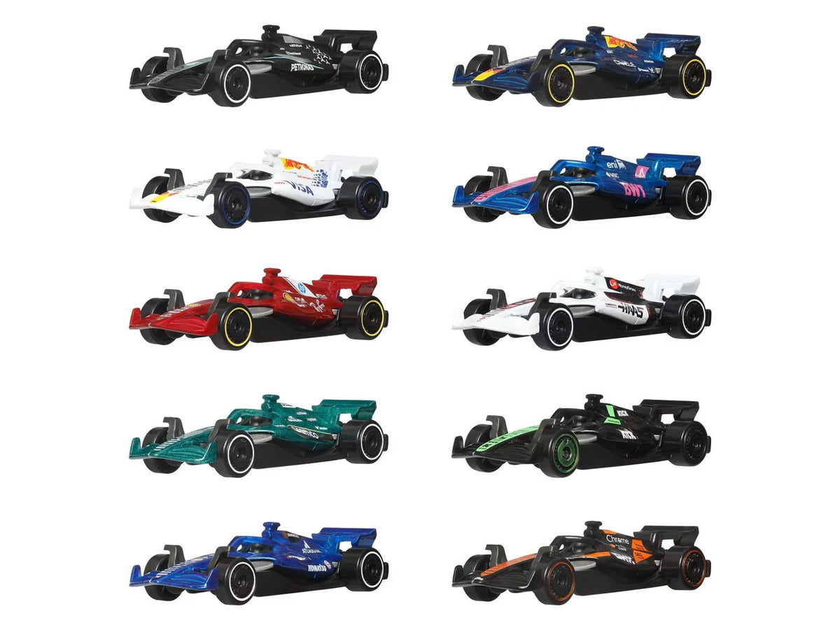 2025 Formula 1 World Championship 10 piece Set Diecast Model Cars by Hot Wheels-Hotwheels-ModelCars.com