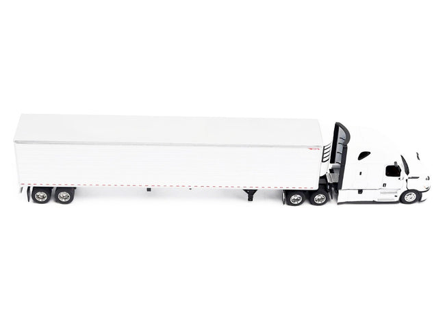 2025 Freightliner Cascadia Gen-5 Truck Tractor with Sleeper and Great Dane Champion 53ft Refrigerated Trailer Winter White "Transport Series" 1/64 Diecast Model by Diecast Masters-Diecast Masters-ModelCars.com